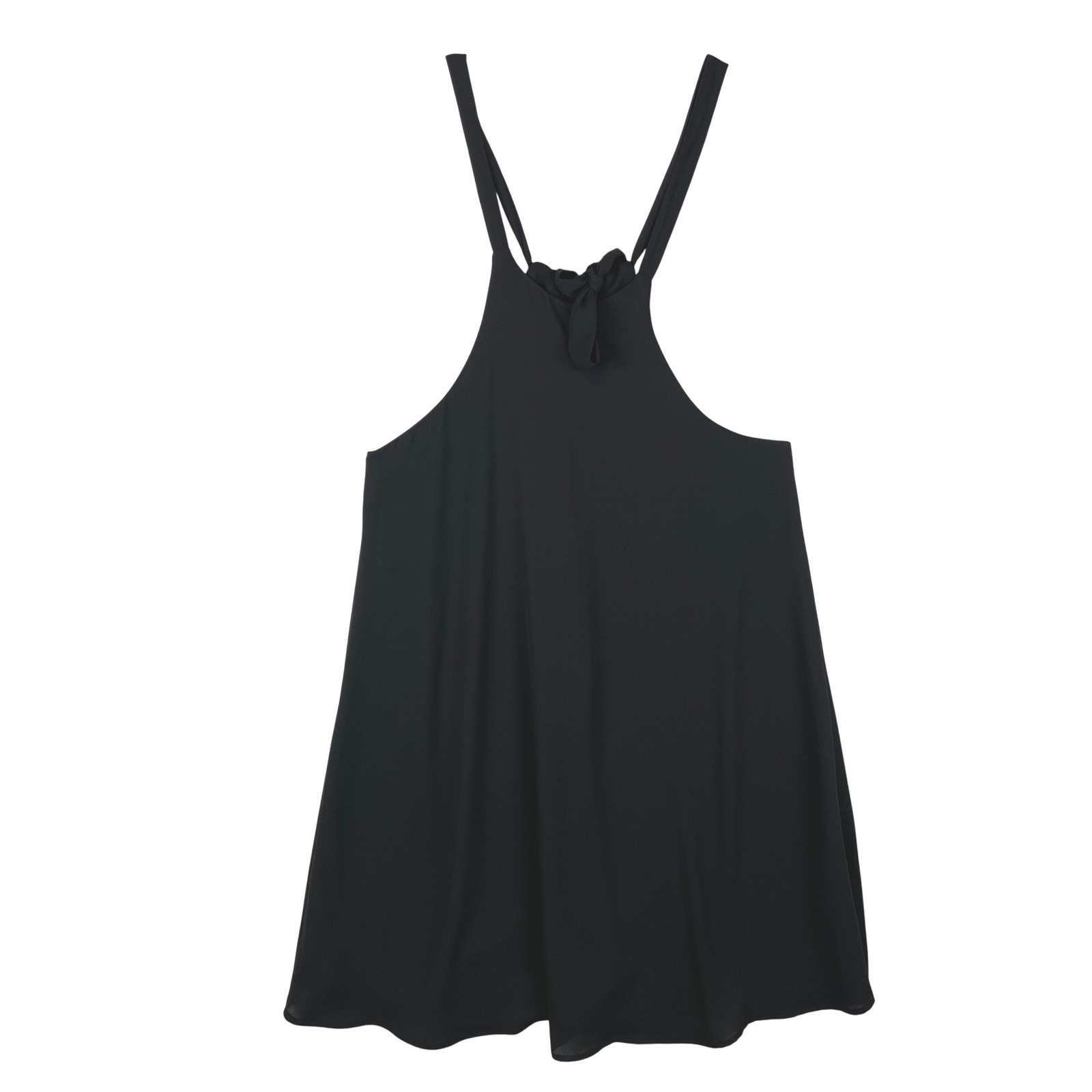 Gibson Black Halter Neck Tie Back Mini Dress Wd7608 Petite Medium Pm